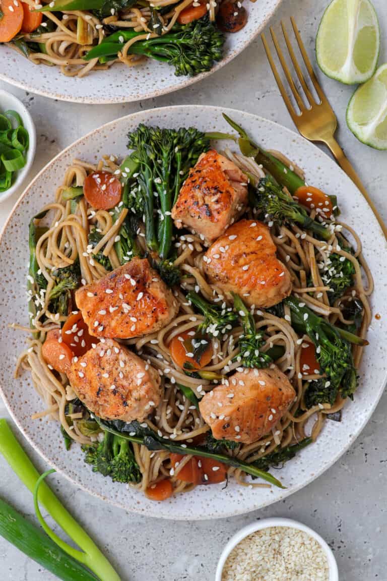 Teriyaki Salmon with Soba Noodles + Broccolini Goodness Avenue