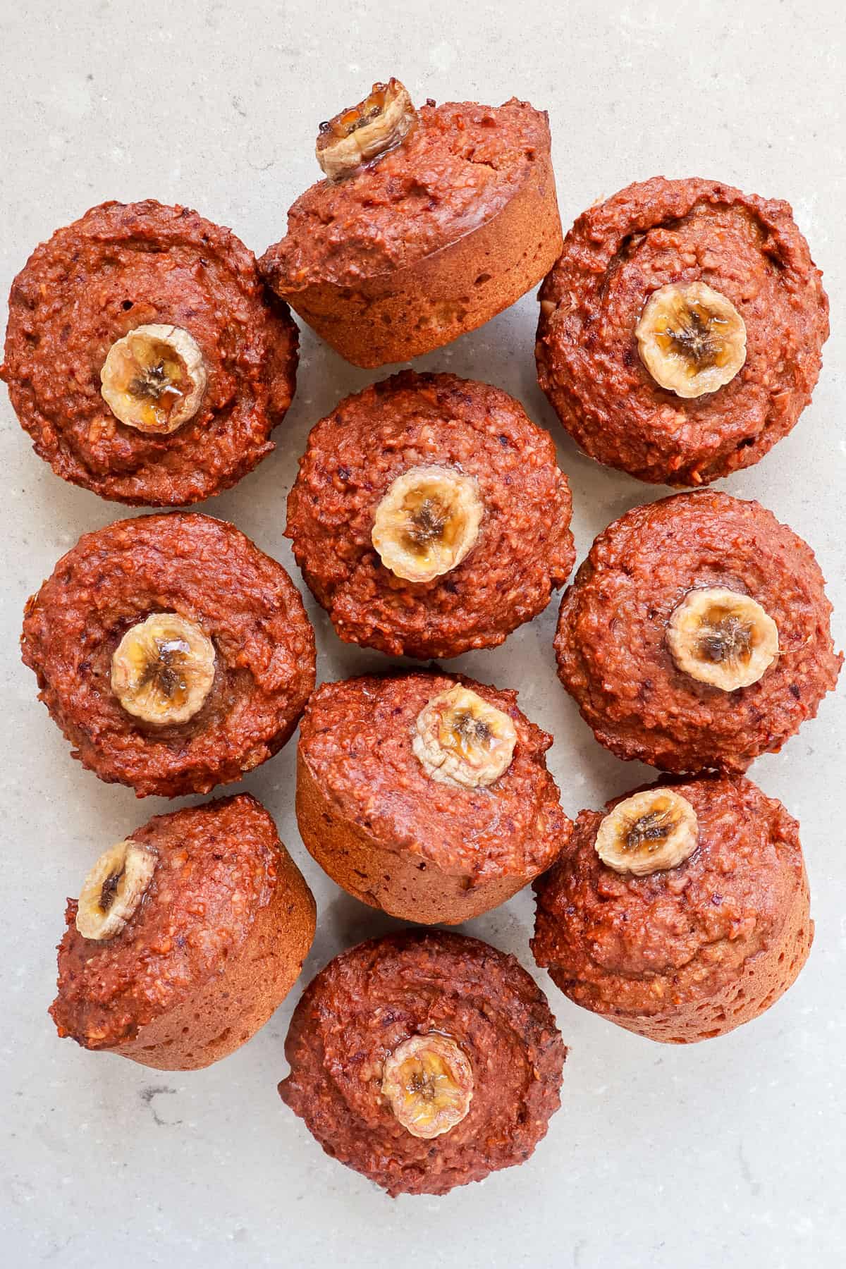 Top view of muffins.