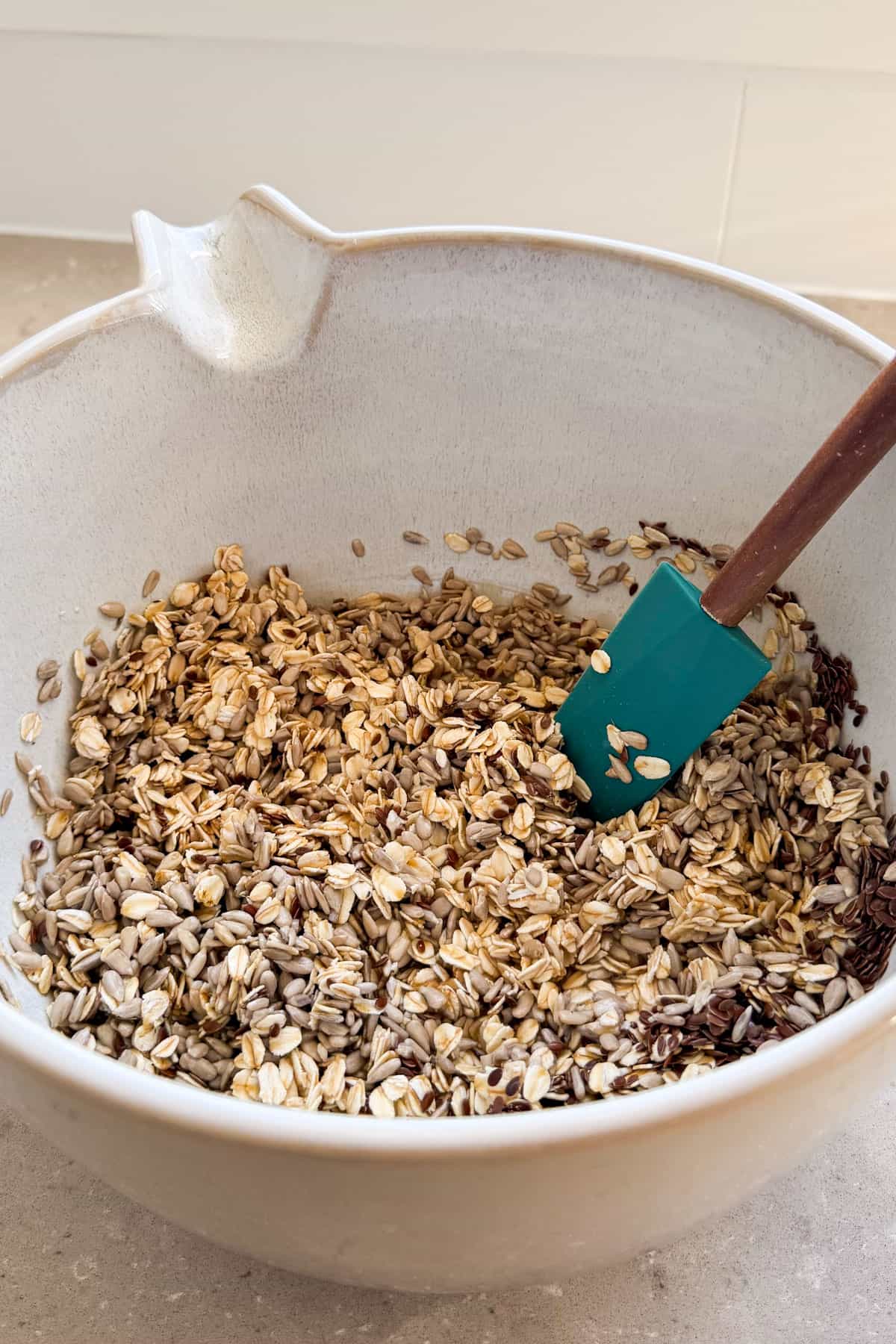 Ingredients in a bowl mixed with water.