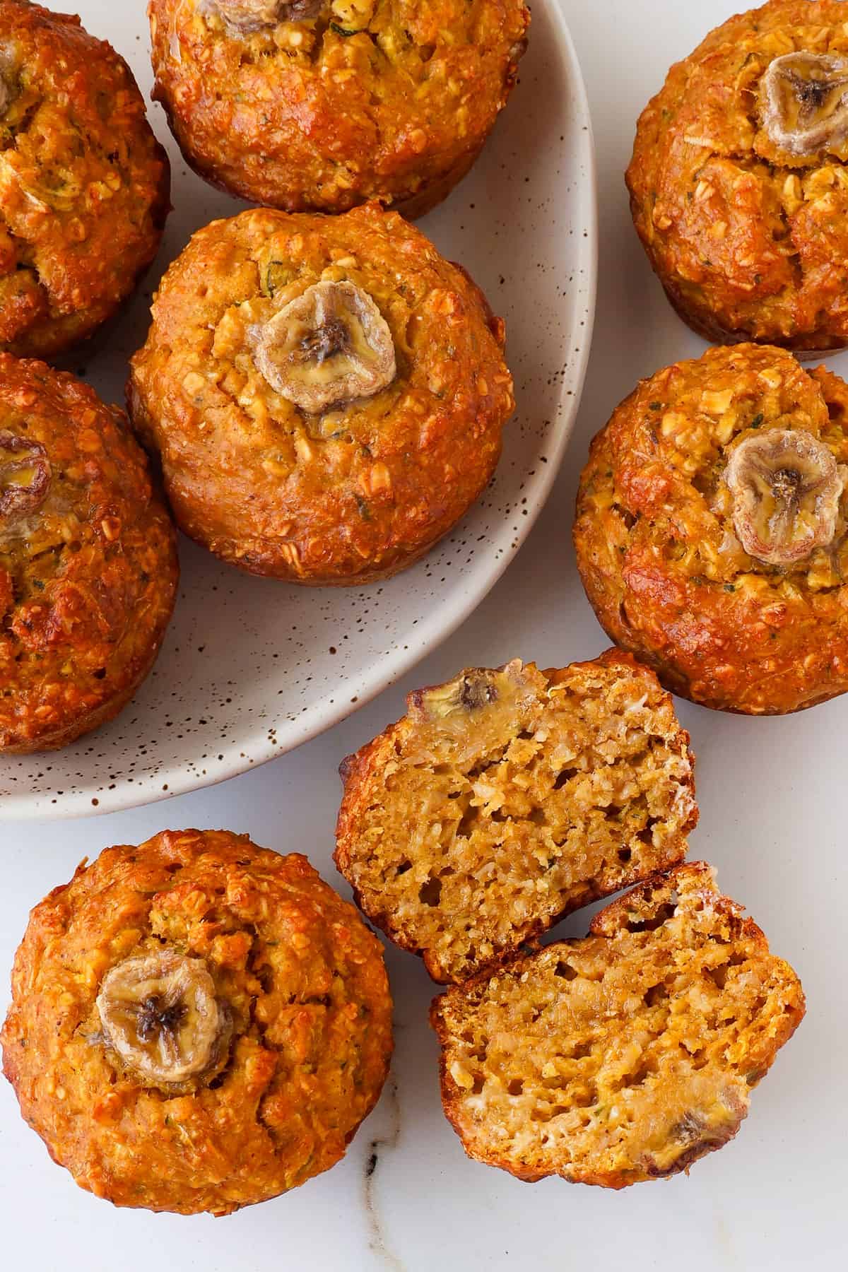 One muffin cut in half