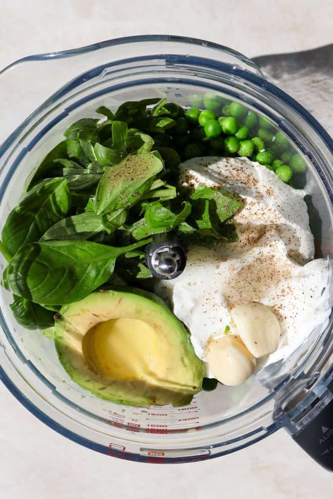 Dip ingredients in a food processor jug.