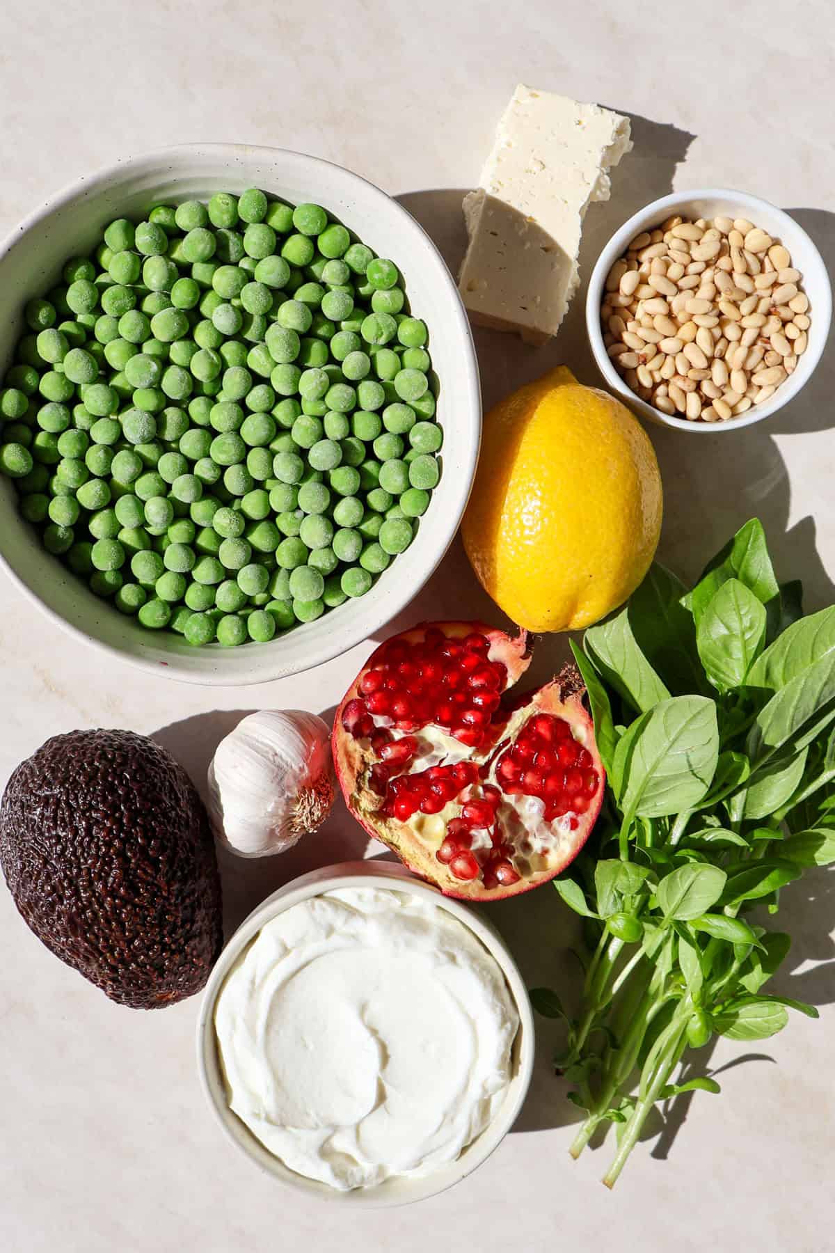 Ingredients shown to make the dip.